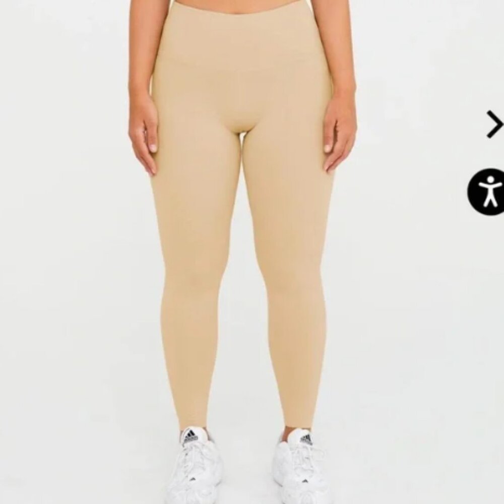 SETACTIVE SCULPTFLEX COMPRESSION HIGH RISE LEGGINGS OATMEAL SZ XS